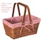Wickerwise Double Handle Woodchip Basket with Red Liner QI004651R.M - alternate 6